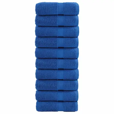 vidaXL Premium brisače za goste SOLUND 10 kosov modre 30x50 cm 600 g/m²