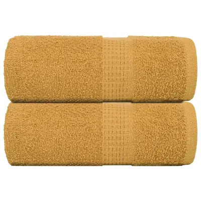 vidaXL Brisače za goste FROGN 2 kosa zlate 30x50 cm 360 g/m²