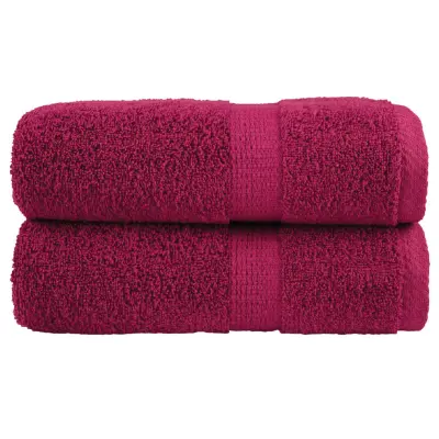 vidaXL Premium brisače za pranje SOLUND 2 kosa bordo 30x30 cm 600 g/m²