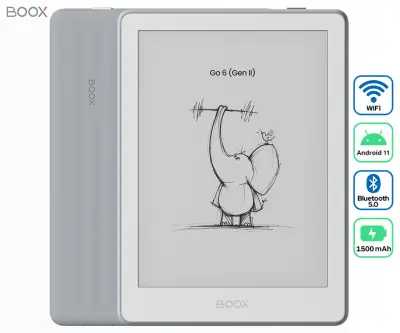 E-bralnik BOOX Go 6 Gen II, 3GB+32GB, siv