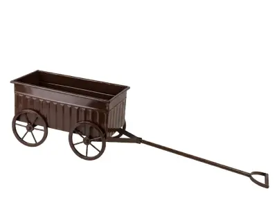 Dekorativni voziček kovinski Mondex Roger 33x16x20 čokoladni 1 kos