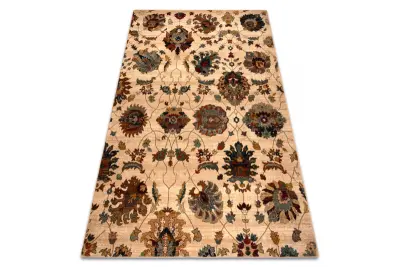 Preproga volna OMEGA LATICA rože krema 135x200 cm
