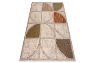 Preproga ARCANA 1550 krem / zelena, geometrijska, moderna 180x270 cm