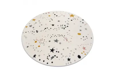 Preproga KIDDO 5308 krog krem zvezdice za otroke, senzorična cercle 120 cm