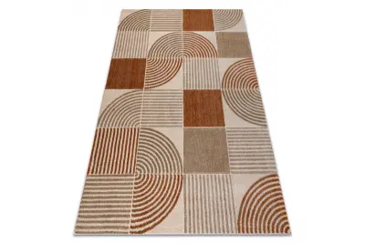 Preproga ARCANA 2160 krem / oranžna, geometrijska, moderna 160x220 cm