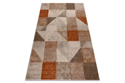 Preproga ARCANA 0822 – bež / oranžna, geometrijska, moderna 180x270 cm