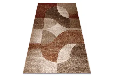 Preproga ARCANA 3893 – rjava / oranžna, geometrijska, moderna 80x150 cm