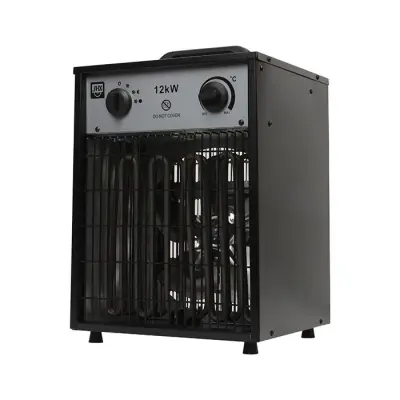 SHX industrijski ventilatorski grelnik 12 kW, črn