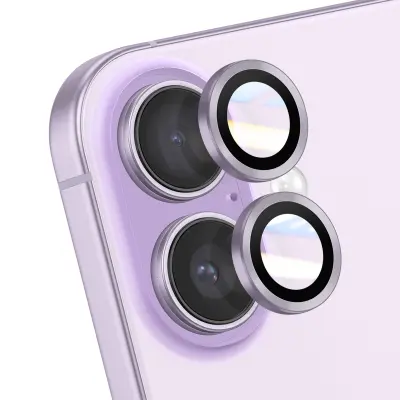 Zaščita leče kamere za iPhone 17 z ojačanim robom