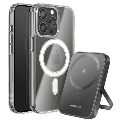 Paket MagSafe iPhone 15 Pro z dvomaterialnim ovitkom in powerbankom 5000 mAh
