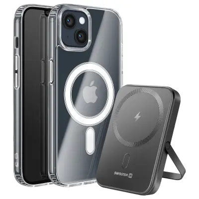Paket MagSafe za iPhone 14 Plus z dvomaterialnim ohišjem in powerbankom 5000 mAh