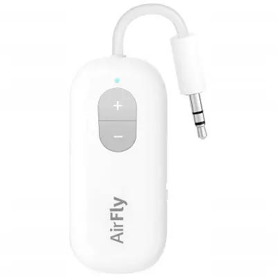 AirFly SE Bluetooth avdio oddajnik, oddajnik in sprejemnik 20 ur življenjske dobe baterije, Twelve South - bel