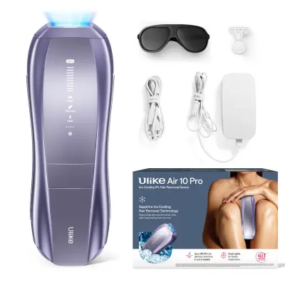 Ulike Air10 IPL Deep Purple epilator s tehnologijo hlajenja safirnega ledu, za obraz in telo