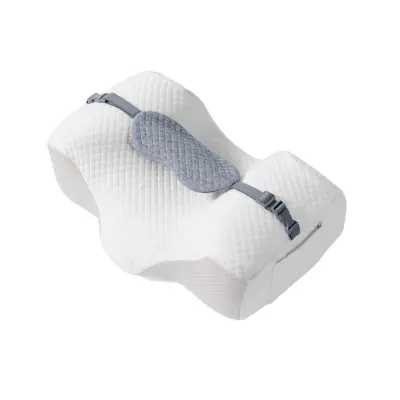 4D cervikalni vzglavnik proti bočnemu spanju s spominsko peno grey+white