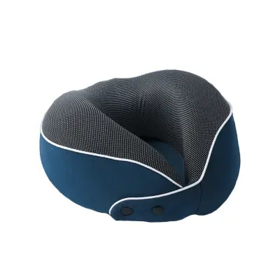 Spominska pena U-vzglavnik z 3-točkovno oporo, pralna prevleka Blue+Black
