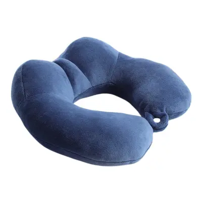Ergonomska U-blazina iz spominske pene za vrat 360° podpora Blue