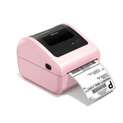 Brezčrtni termični tiskalnik etiket 108mm, 203dpi, USB-B in Bluetooth Pink