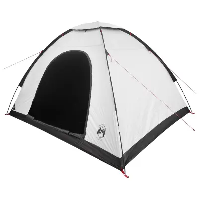 vidaXL Kamperski šotor s streho Bela zatemnitev 275 x 215 x 125 cm