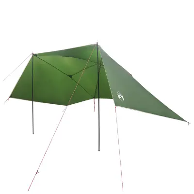 vidaXL Avto šotor Zelena 308 x 215 x 220 cm Poliester in jeklo