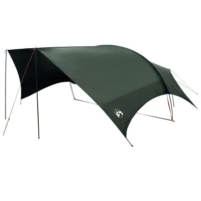 vidaXL Vodoodporen kamperski tarp Vojaška zelena 695 x 580 x 200 cm
