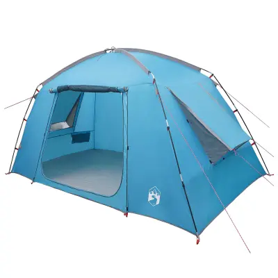 vidaXL Kabinski šotor s streho Modra 300 x 210 x 156 cm Poliester