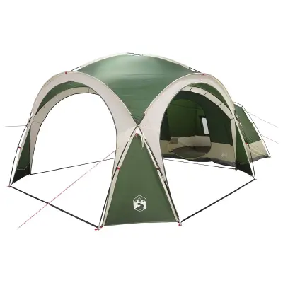 vidaXL Stranska šotor Zelena 410 x 410 x 250 cm Poliester in jeklo