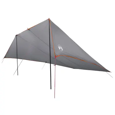 vidaXL Senčnik za vozila s streho Siva in oranžna 518 x 580 x 215 cm