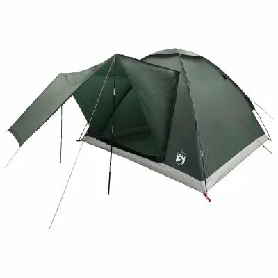 vidaXL Kamperski šotor s streho Vojaška zelena 275 x 215 x 125 cm