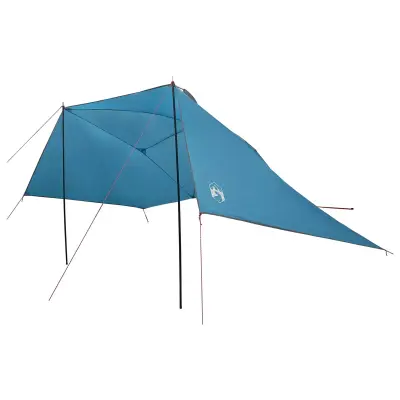 vidaXL Avto šotor s streho Modra 308 x 215 x 220 cm Poliester in jeklo