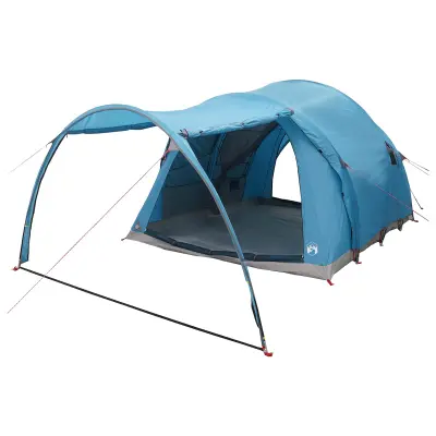 vidaXL Tunelski šotor Modra 370 x 275 x 210 cm Poliester in jeklo