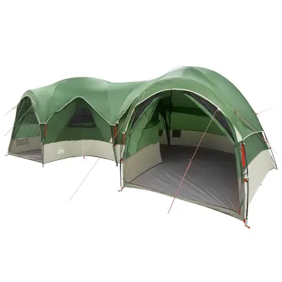 vidaXL Družinski šotor z dežno prevleko vodoodporen 5 oseba Zelena
