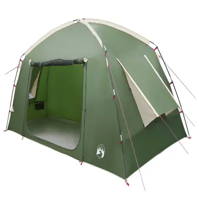 vidaXL Kabinski šotor s streho Zelena 210 x 210 x 138 cm Poliester