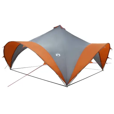 vidaXL Zabavni šotor s streho Siva in oranžna 500 x 500 x 350 cm