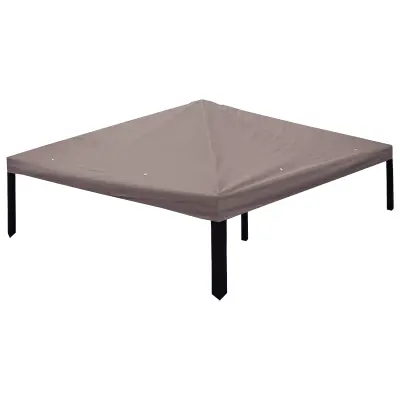 vidaXL Pokrov za gazebo s streho Taupe 300 x 300 cm Poliester in jeklo