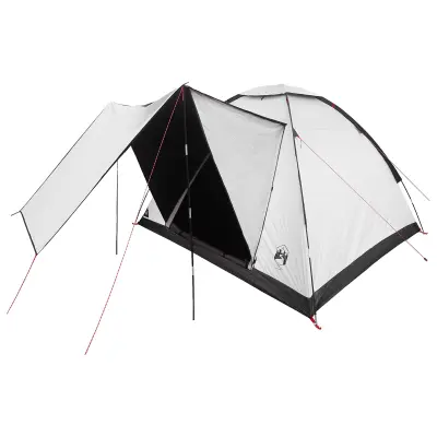 vidaXL Kamperski šotor s streho Bela zatemnitev 275 x 215 x 125 cm