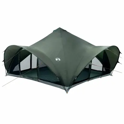 vidaXL Tipi šotor Vojaško zelena Za 18 oseb Poliester in jeklo