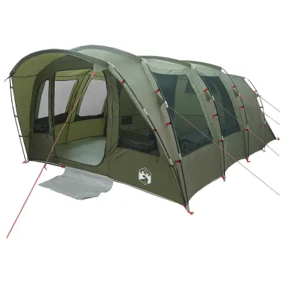 vidaXL Tunelski šotor s streho Olivno zelena 427 x 315 x 178 cm
