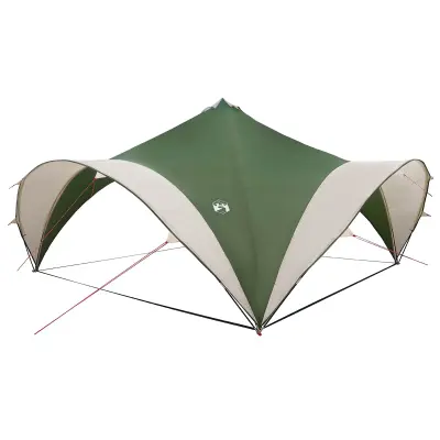 vidaXL Zabavni šotor Zelena 500 x 500 x 350 cm Poliester in jeklo