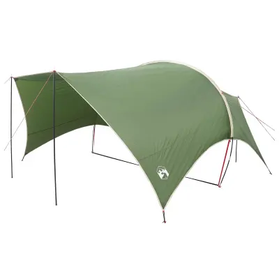 vidaXL Vodoodporen kamperski tarp Zelena 550 x 400 x 230 cm