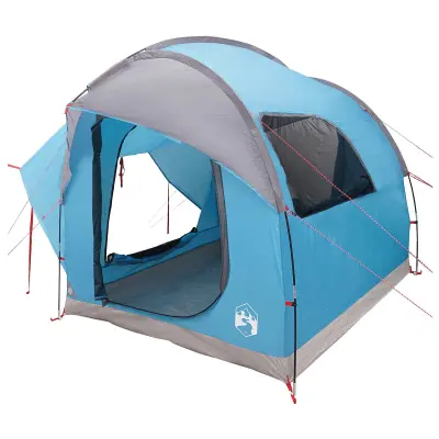 vidaXL Avto šotor s streho Modra 239 x 210 x 210 cm Poliester in jeklo