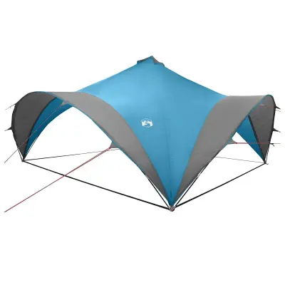 vidaXL Zabavni šotor Modra 600 x 600 x 400 cm Poliester in jeklo