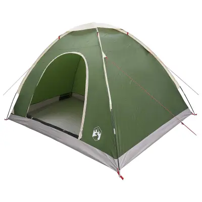 vidaXL Kamperski šotor s streho Zelena 275 x 215 x 125 cm
