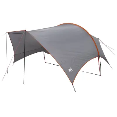 vidaXL Vodoodporen kamperski tarp Siva in oranžna 550 x 400 x 230 cm