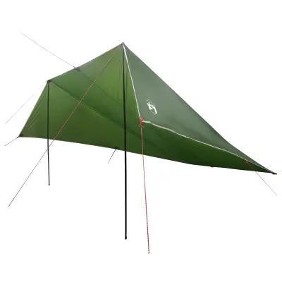 vidaXL Senčnik za vozila Zelena 518 x 580 x 215 cm Poliester in jeklo