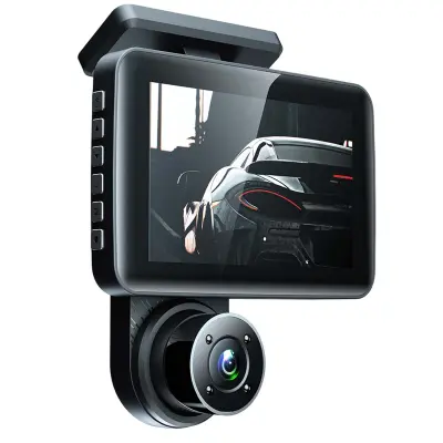 Dashcam Full HD z dvojno lečo in 4-palčnim zaslonom za avtomobil