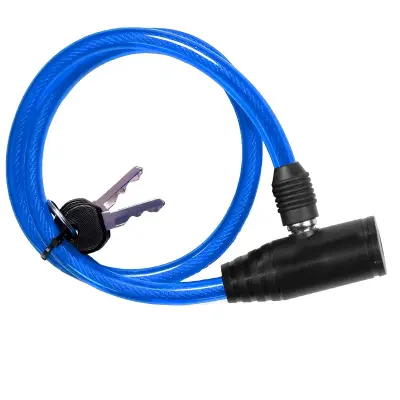 Kompakten protivlomni kabel z okroglo glavo in ključavnico na ključ za kolo in skiro