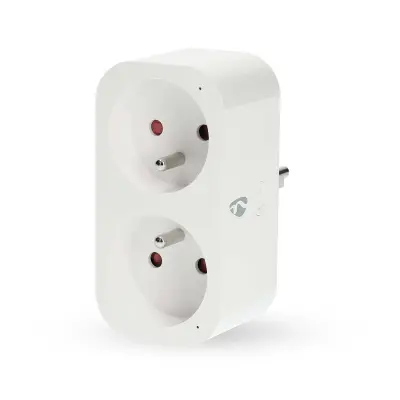 Dvojna vtičnica SmartLife Wi-Fi Connected Socket IP21 Wattmeter 3680W Type E Francija