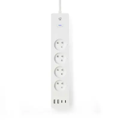 Napajalni trak s povezavo Wi-Fi 4 vtičnice 3680W 2m s 4 priključki USB