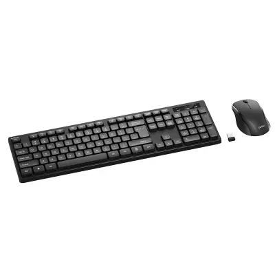 Belkin, Paket AZERTY tipkovnice in brezžične miške za Windows/macOS, Črna