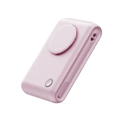 6-v-1 prenosni ventilator za mizo in pas, 2000mAh, 360° dovod Pink